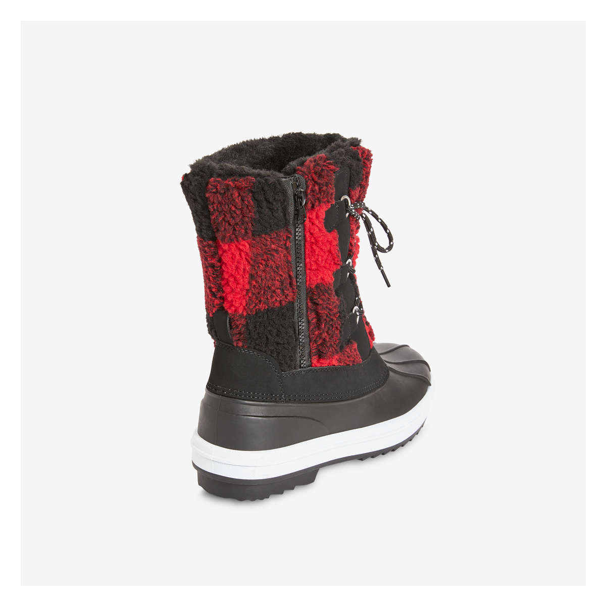 Womens red plaid hot sale winter boots